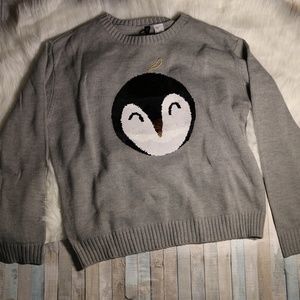 H&M SEQUINS KNIT GREY SWEATER